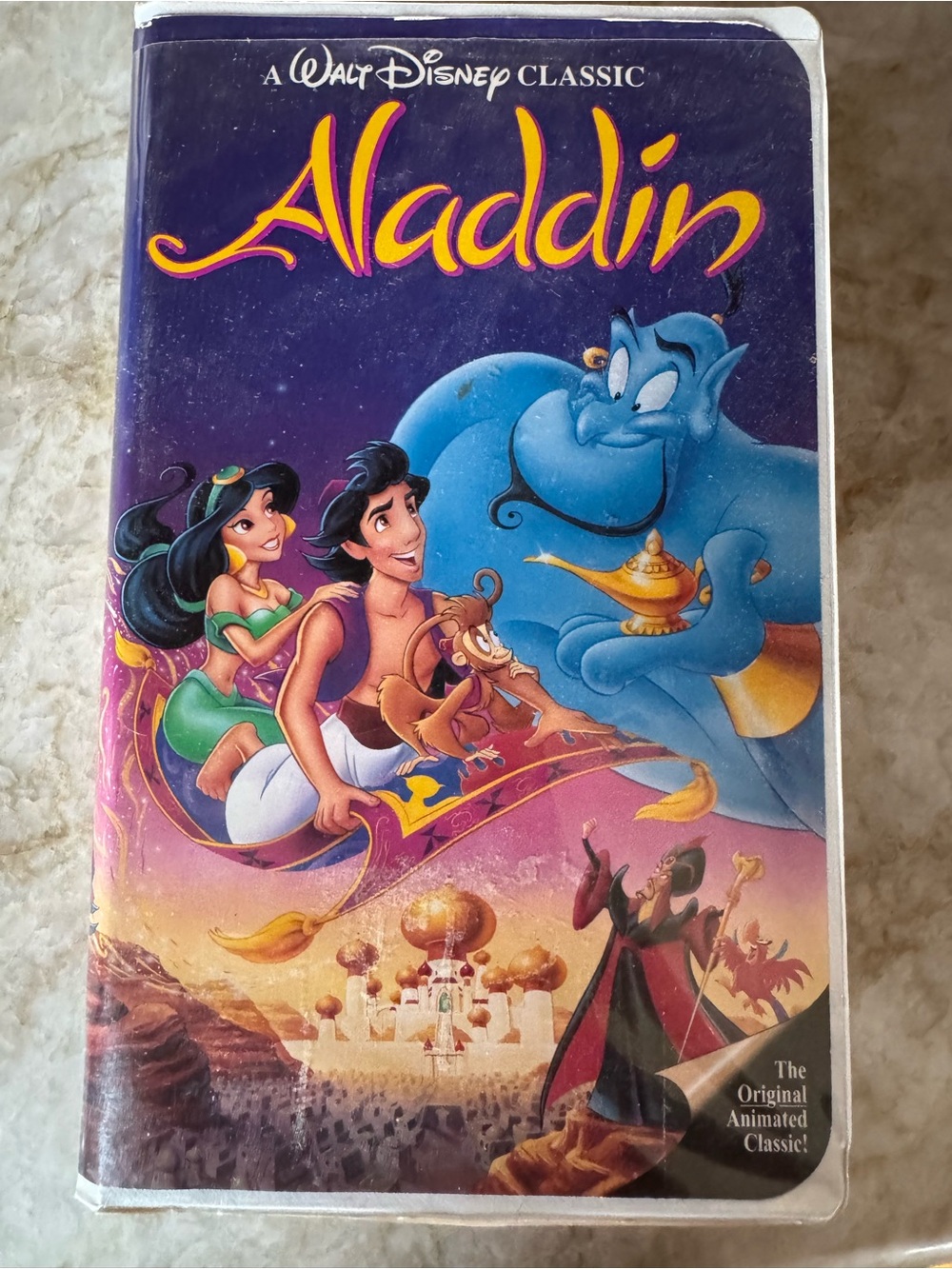 Walt Disney Aladdin VHS — Purple Cover with Blue Genie